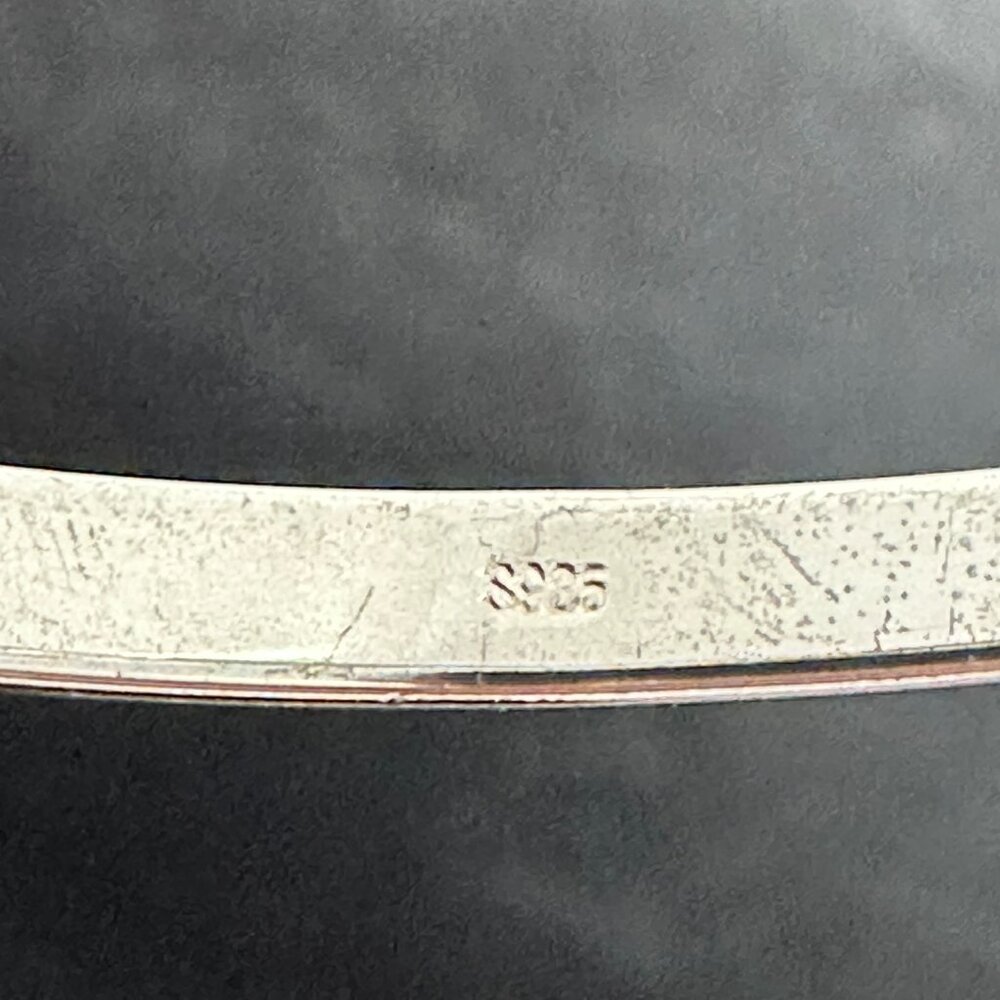 Sterling Silver Dolphin Hook Bangle Bracelet Preo… - image 4